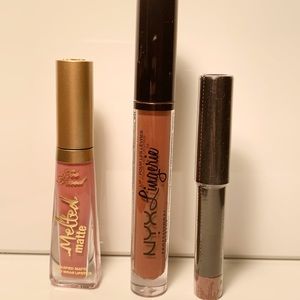 Matte Lip Bundle - Too Faced, NudeStix, NYX